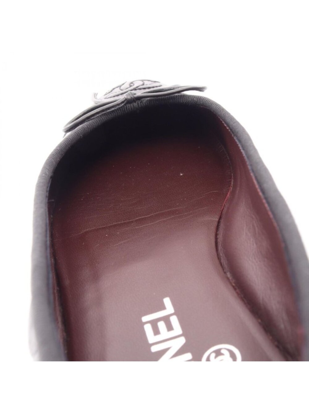 Chanel Pumps Ballerina Quilted CC Logo Leather Ballet Shoes - Picture 10 of 10